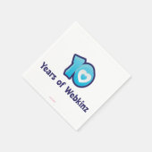 10年間のWebkinzロゴ スタンダードカクテルナプキン (角)