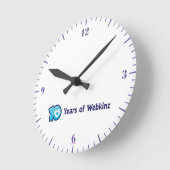 10年間のWebkinzロゴ ラウンド壁時計 (傾斜)