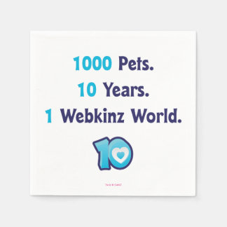 10年間のWebkinz統計 スタンダードカクテルナプキン