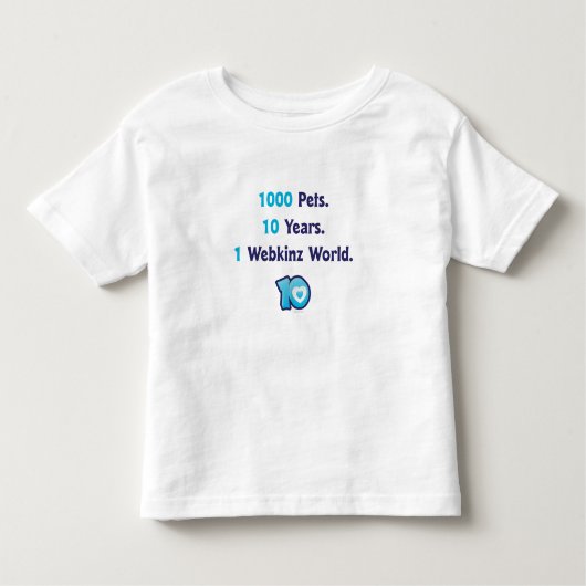 10年間のWebkinz Stats トドラーTシャツ (正面)