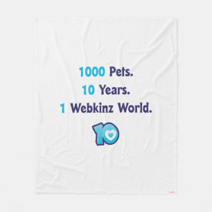 10年間のWebkinz Stats フリースブランケット
