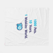 10年間のWebkinz Stats フリースブランケット (正面(横))