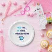 10年間のWebkinz Stats ペーパープレート (パーティー)