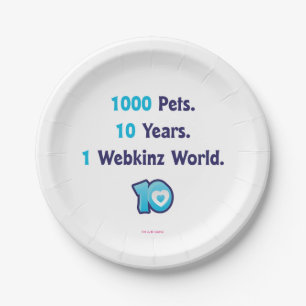 10年間のWebkinz Stats ペーパープレート