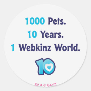 10年間のWebkinz Stats ラウンドシール