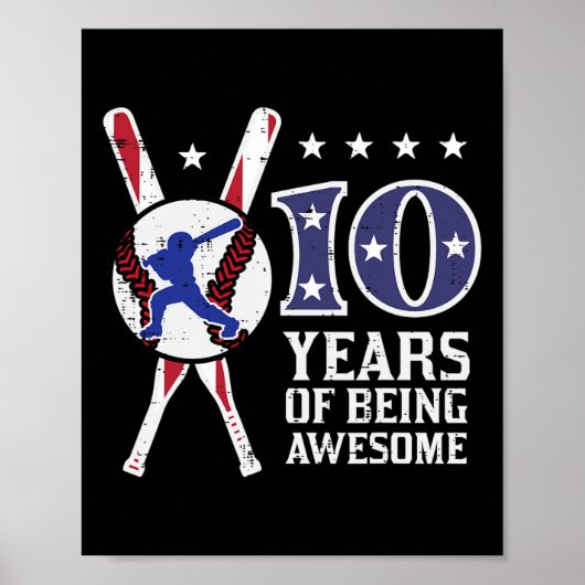 10年間最高であること Bysebyllフラグ 10歳の誕生日 ポスター (正面)