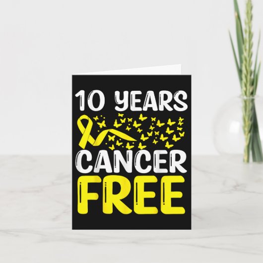 10年骨癌フリー骨癌の生存者あわ カード (正面)