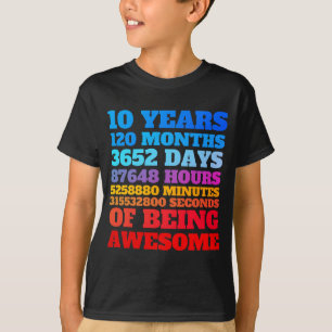 10年120カ月の誕生日素晴らし Tシャツ