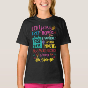 10年120ヶ月の10素晴らし誕生日 Tシャツ