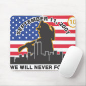 10年9/11の消防士記念日のデザイン マウスパッド (マウス)