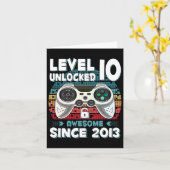 10年Bday Son Boy おもしろい Gamer 10th 10歳Bir カード (黄色い花)