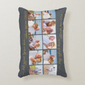 10恋しく思写真コラージュ灰色の記念碑 アクセントクッション (正面(垂直))