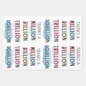 10感謝してい億100億200万おもしろい ラッピングペーパーシート (正面2)