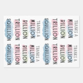 10感謝してい億100億200万おもしろい ラッピングペーパーシート (正面)