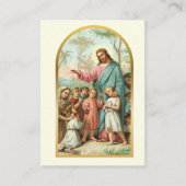 10戒イエスと子供の祈りの言葉カード 名刺 (正面)