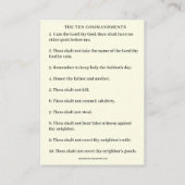 10戒イエスと子供の祈りの言葉カード 名刺 (裏面)