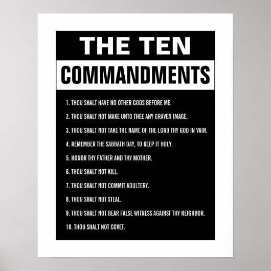 10戒バイブル聖書聖書宗教学 ポスター (正面)