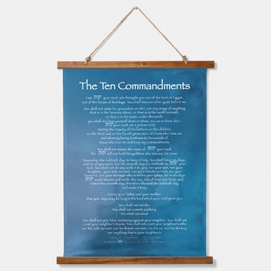 10戒（青） 吊り下げ型タペストリー (正面)