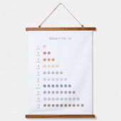 10教室デコールへのレインボー数 吊り下げ型タペストリー (正面)