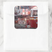 10日の火災 スクエアシール (バッグ)