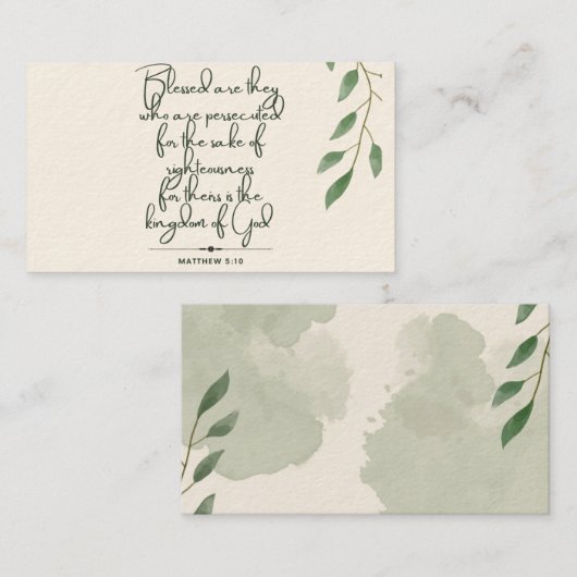 10日の聖なる書物、 経典カード |マタイ5:10 コーリングカード (正面/裏面)