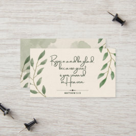 10日の聖なる書物、 経典カード |マタイ5:12 コーリングカード