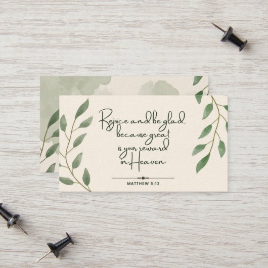 10日の聖なる書物、 経典カード |マタイ5:12 コーリングカード (正面/裏面インサイチュ)