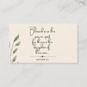 10日の聖なる書物、 経典カード |マタイ5:3 コーリングカード (正面)