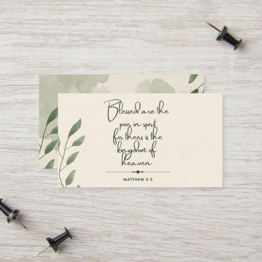 10日の聖なる書物、 経典カード |マタイ5:3 コーリングカード (正面/裏面インサイチュ)