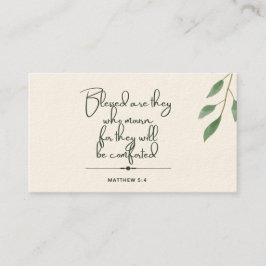 10日の聖なる書物、 経典カード |マタイ5:4 コーリングカード