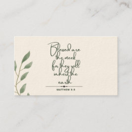 10日の聖なる書物、 経典カード |マタイ5:5 コーリングカード
