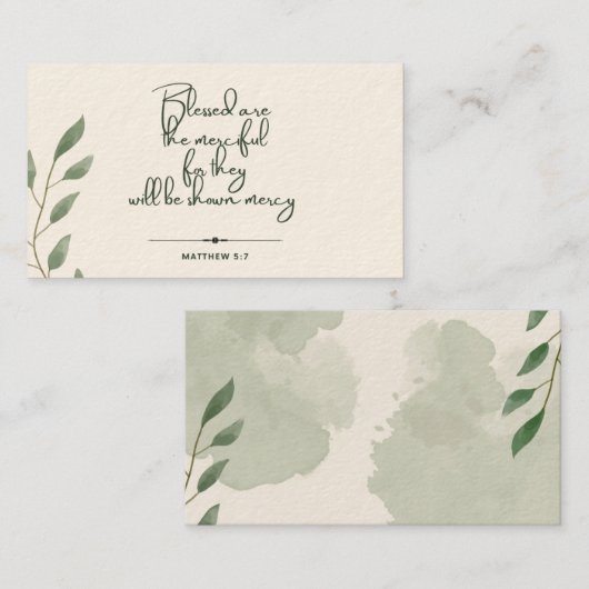 10日の聖なる書物、 経典カード |マタイ5:7 コーリングカード (正面/裏面)