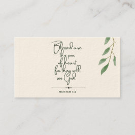 10日の聖なる書物、 経典カード |マタイ5:8 コーリングカード