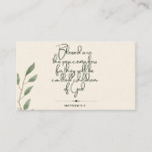 10日の聖なる書物、 経典カード |マタイ5:9 コーリングカード (正面)