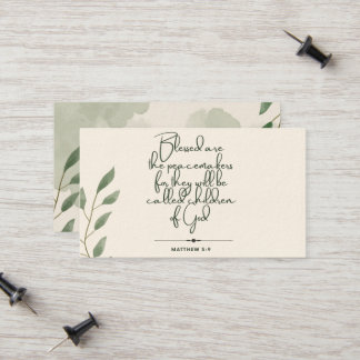 10日の聖なる書物、 経典カード |マタイ5:9 コーリングカード