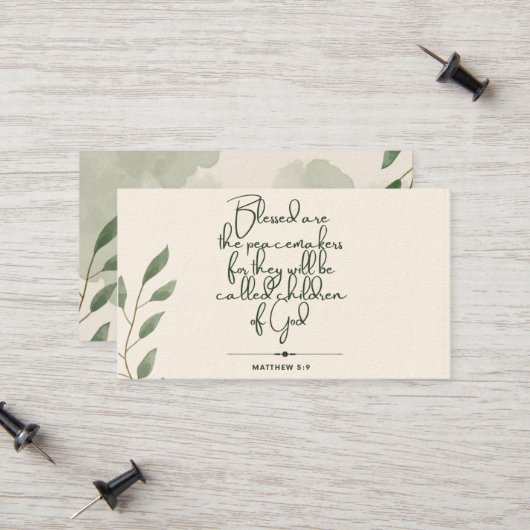 10日の聖なる書物、 経典カード |マタイ5:9 コーリングカード (正面/裏面インサイチュ)