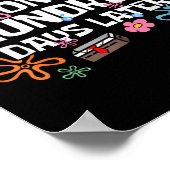 10日100日後の学校先生 ポスター (角)