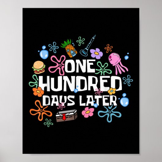 10日100日後の学校先生 ポスター (正面)