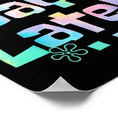 10日100日後の学校先生 ポスター (角)