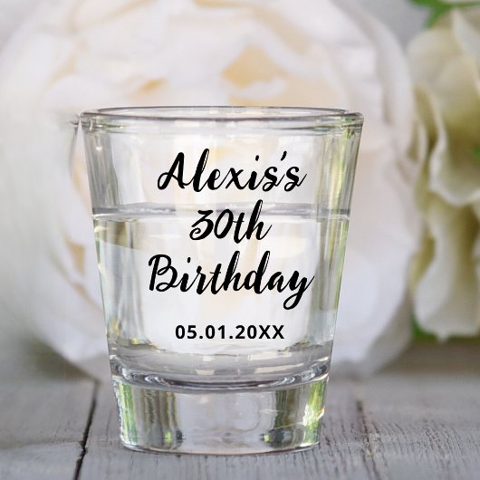 10日20日30日40日50日60日70日バースデーパーティー ショットグラス