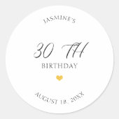 10日20日30日40日50日60日70日バースデーパーティー ラウンドシール (正面)