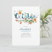 10月お祝い 招待状 (スタンド正面)