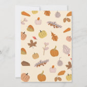 10月かぼちゃオレンジのハロウィーンベビーシャワー 招待状 (裏面)