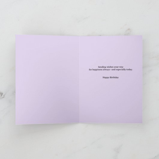 10月から11月までの誕生フラワーカスタム誕生日 カード (内部)