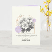 10月から11月までの誕生フラワーカスタム誕生日 カード (黄色い花)