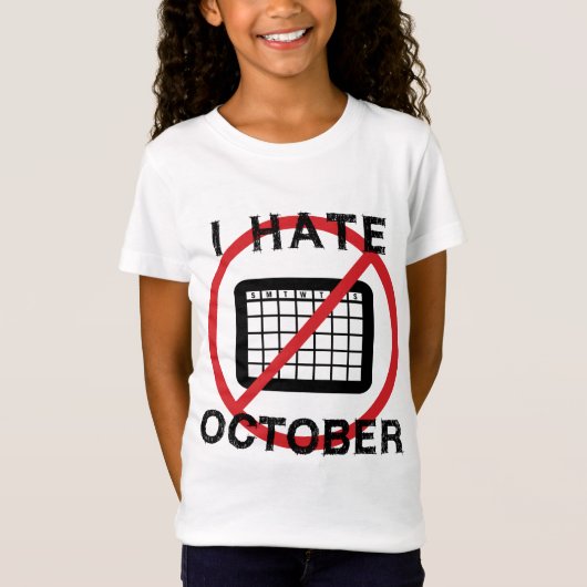 10月なんて嫌だ Tシャツ (正面)