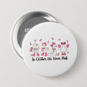10月にはピンクのあひるデザインを身に着けよう 🎀🦆💗 缶バッジ (正面&裏面)