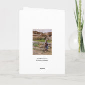 10月に女性を庭に カード (裏面)