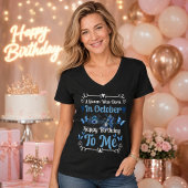 10月に女王様が生まれた – ハッピーバースデー・トゥ・ミー Tシャツ