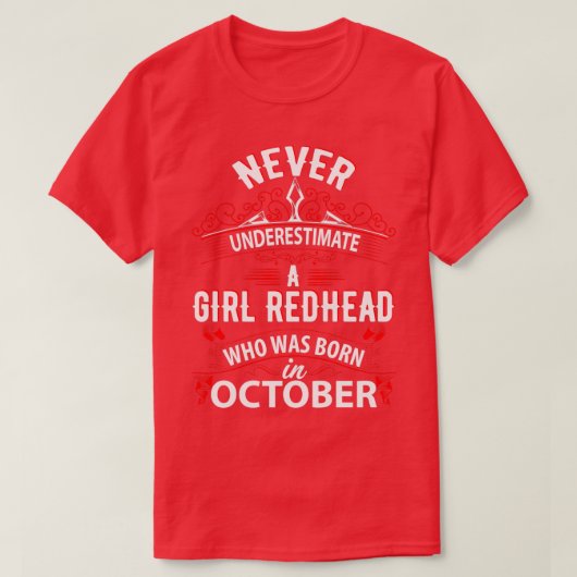 10月に少女の赤毛を甘く生まれ見ない Tシャツ (デザイン正面)